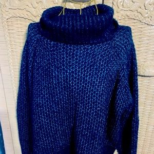 Navy blue mock neck sweater